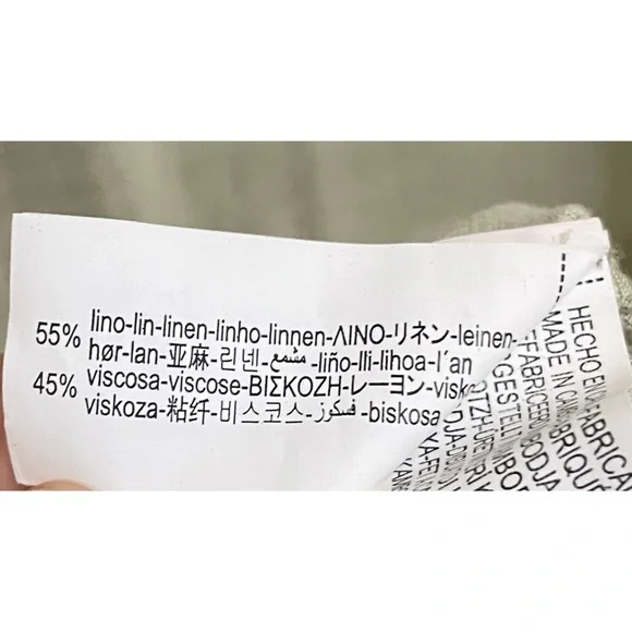 NWOT Zara Sage Green Linen Blend Shirt Dress, Size Small - Picture 12 of 13